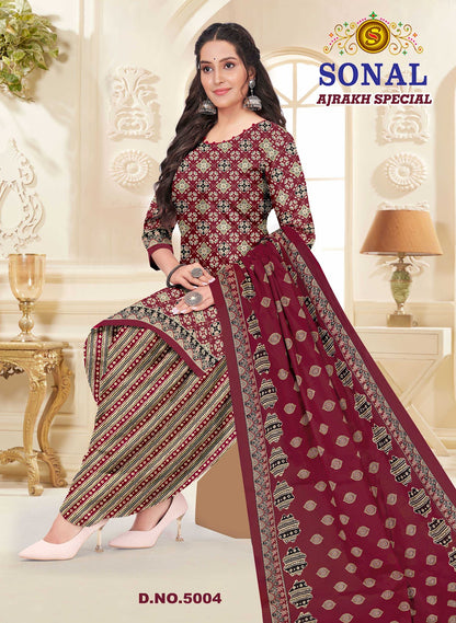Ajrakh Special Vol 5 Sonal Textile Cotton Dress Material Wholesale Rate