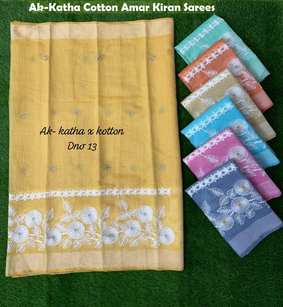 Ak-Katha Cotton Amar Kiran Sarees Wholesaler Gujarat