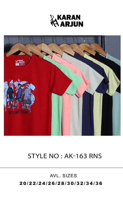 Ak 163 Karan Arjun Tencil Lycra Boys Tshirt Wholesaler India