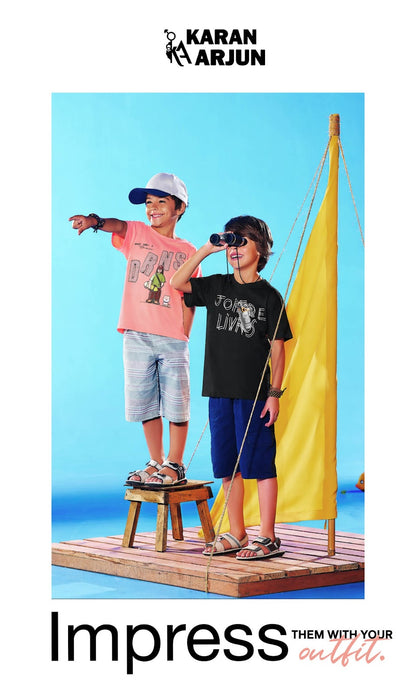 Ak 163 Karan Arjun Tencil Lycra Boys Tshirt Wholesaler India