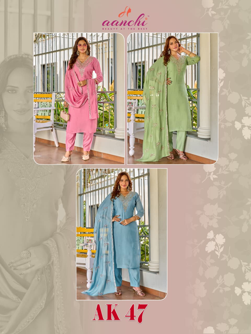 Ak 47 Aanchi Mul Cotton Readymade Pant Style Suits Wholesaler Ahmedabad