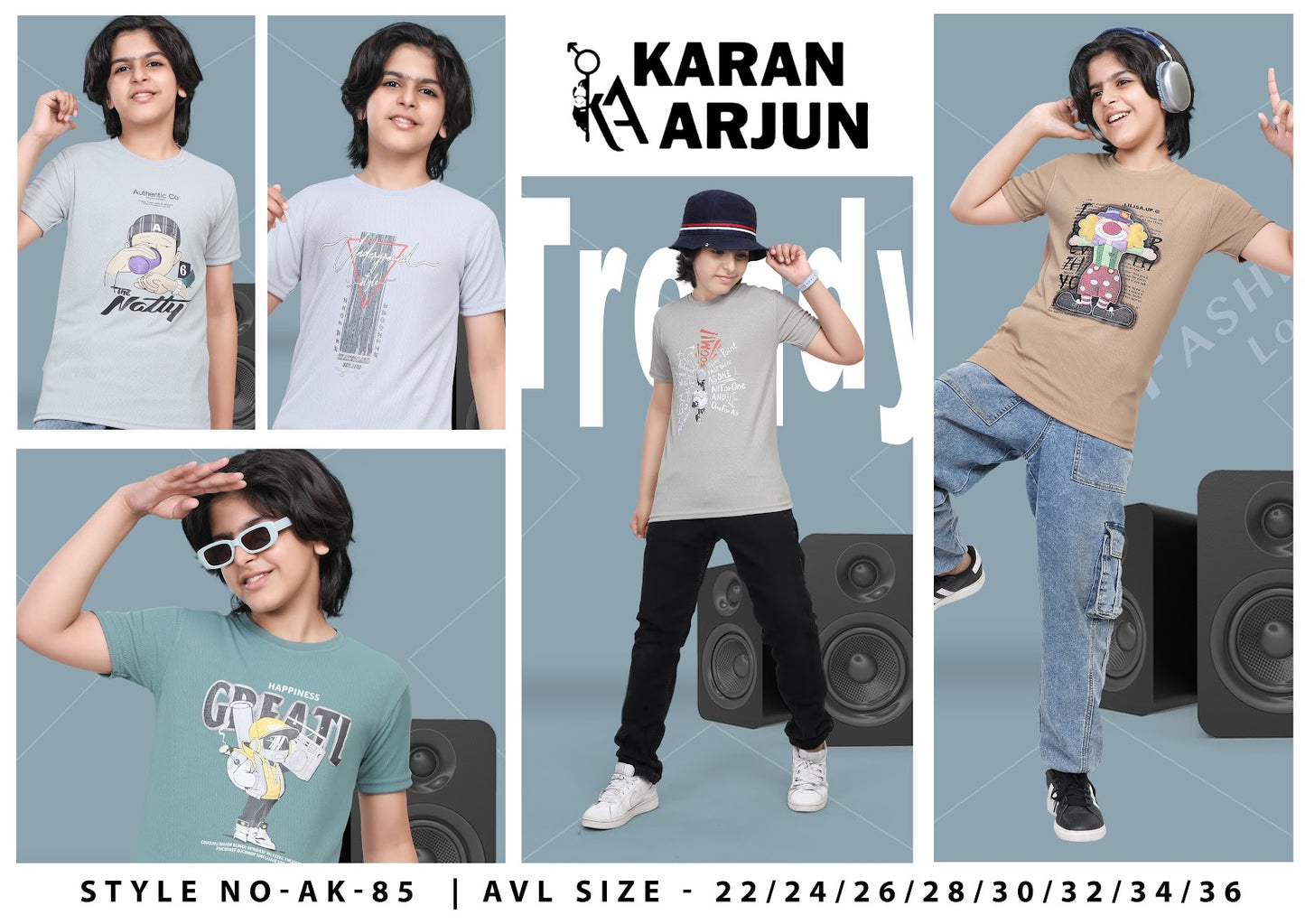 Ak 85 Karan Arjun Knit Boys Tshirt Supplier India