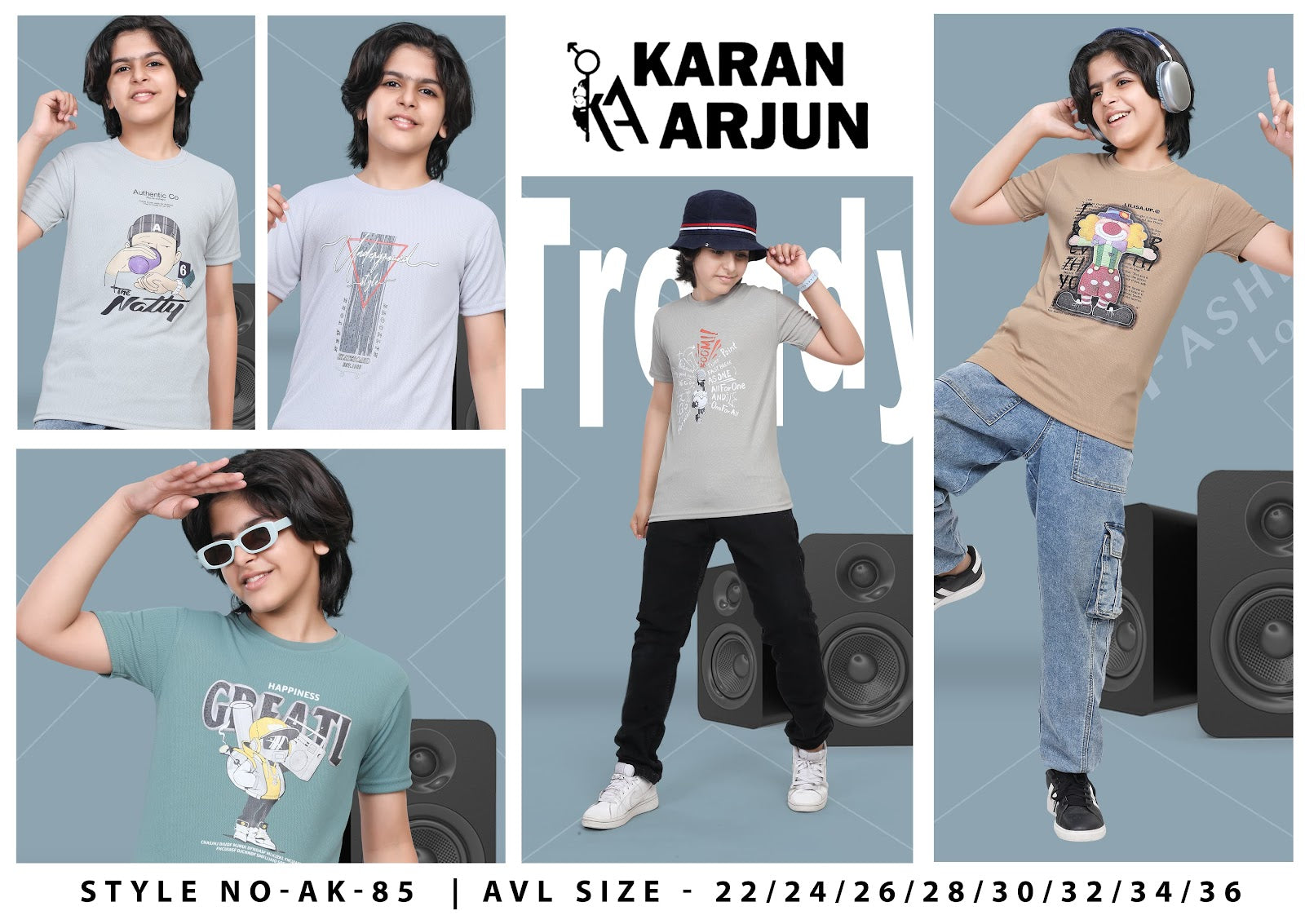Ak 85 Karan Arjun Knit Boys Tshirt Supplier India