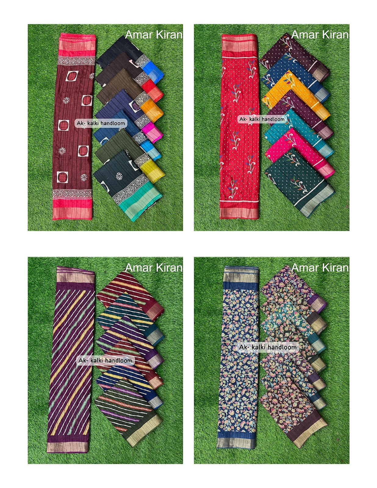 Ak Kalki Handloom Amar Kiran Silk Slub Sarees Exporter Gujarat