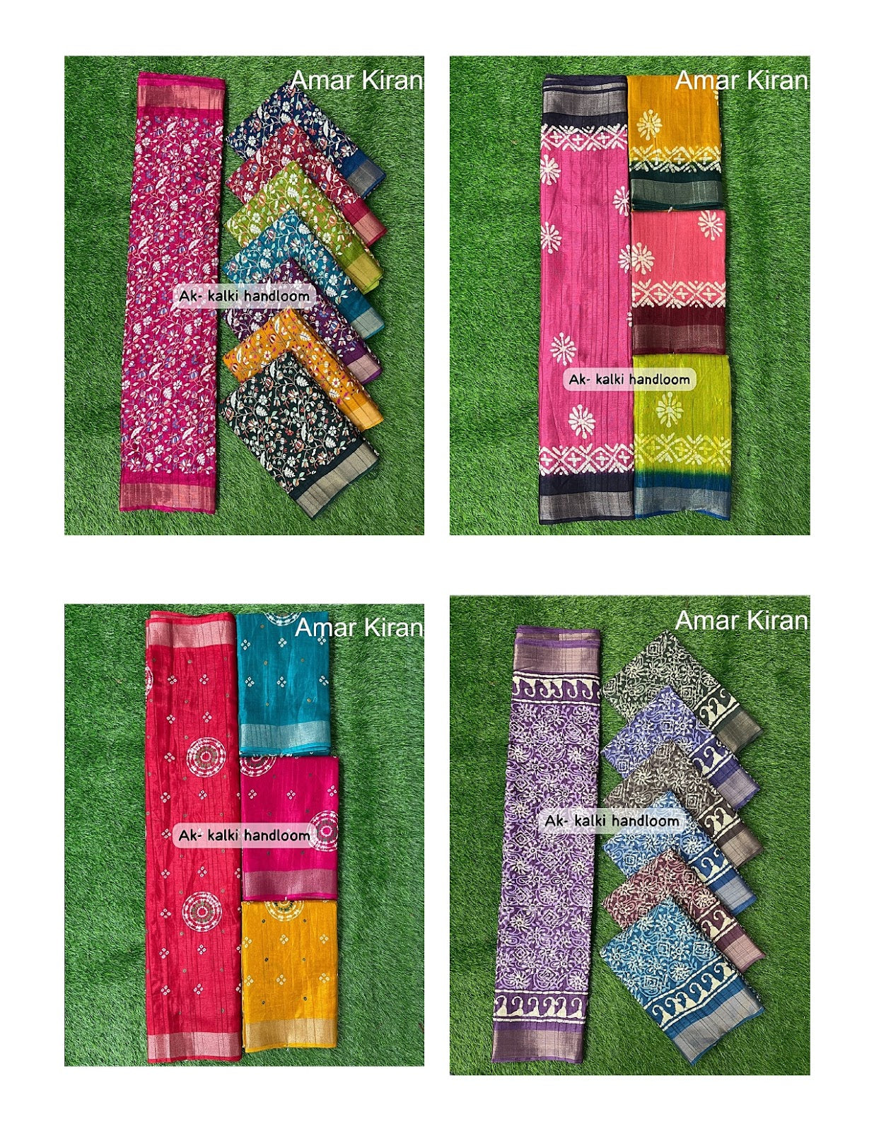 Ak Kalki Handloom Amar Kiran Silk Slub Sarees Exporter Gujarat