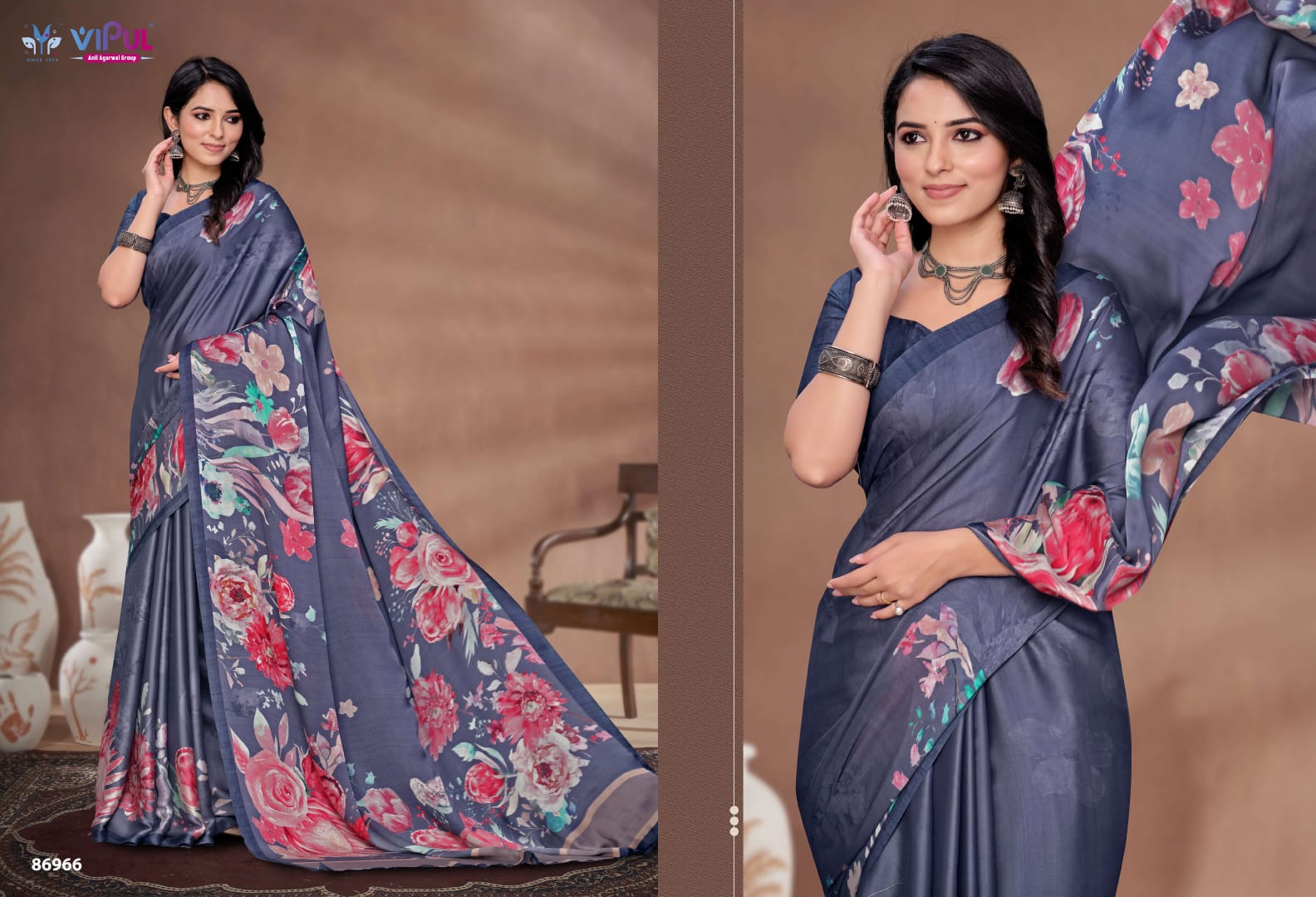 Akasaa Vipul Satin Silk Sarees Exporter India