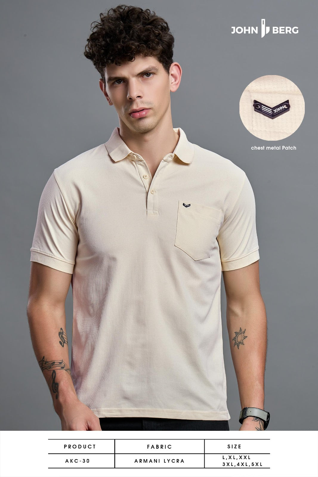 Akc 30 John Berg Armani Lycra Mens Tshirts Wholesaler Ahmedabad