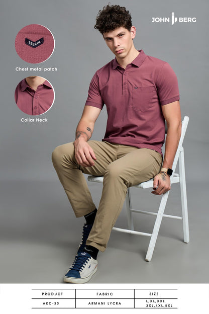 Akc 30 John Berg Armani Lycra Mens Tshirts Wholesaler Ahmedabad