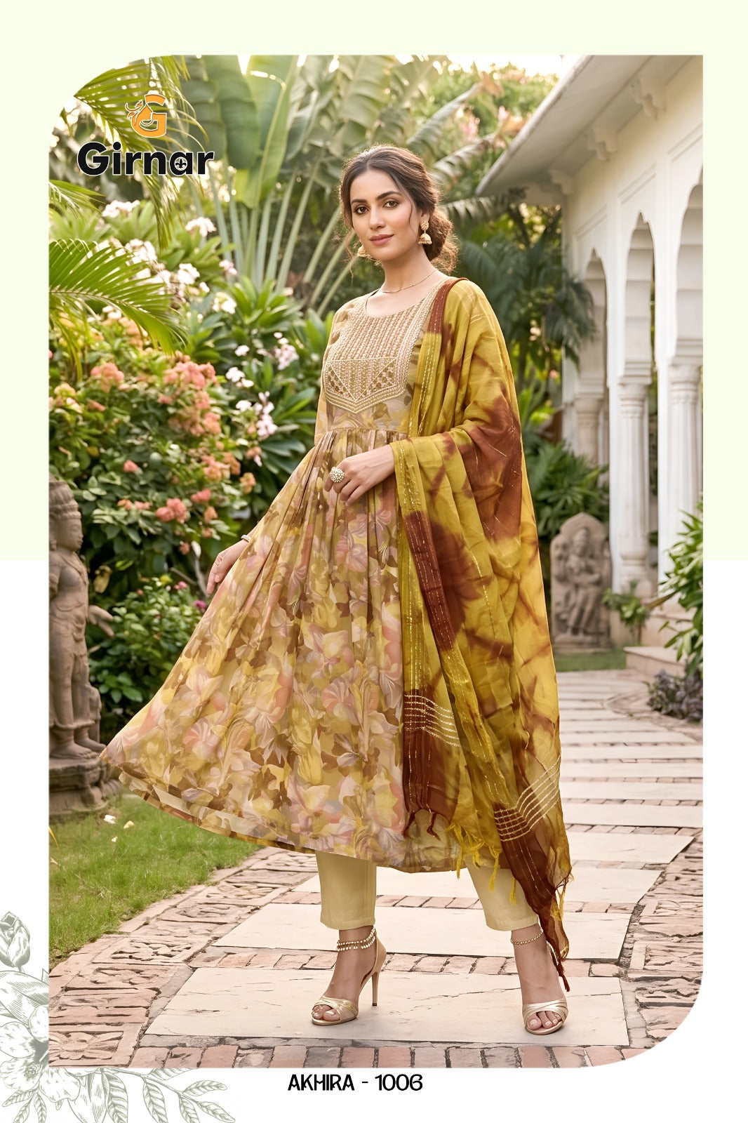 Akhira Vol 1 Girnar Vertican Readymade Anarkali Suits Supplier
