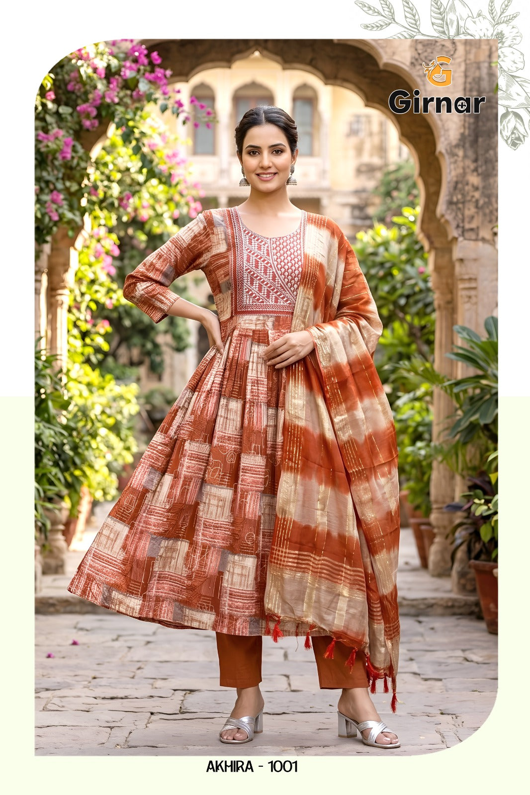 Akhira Vol 1 Girnar Vertican Readymade Anarkali Suits Supplier