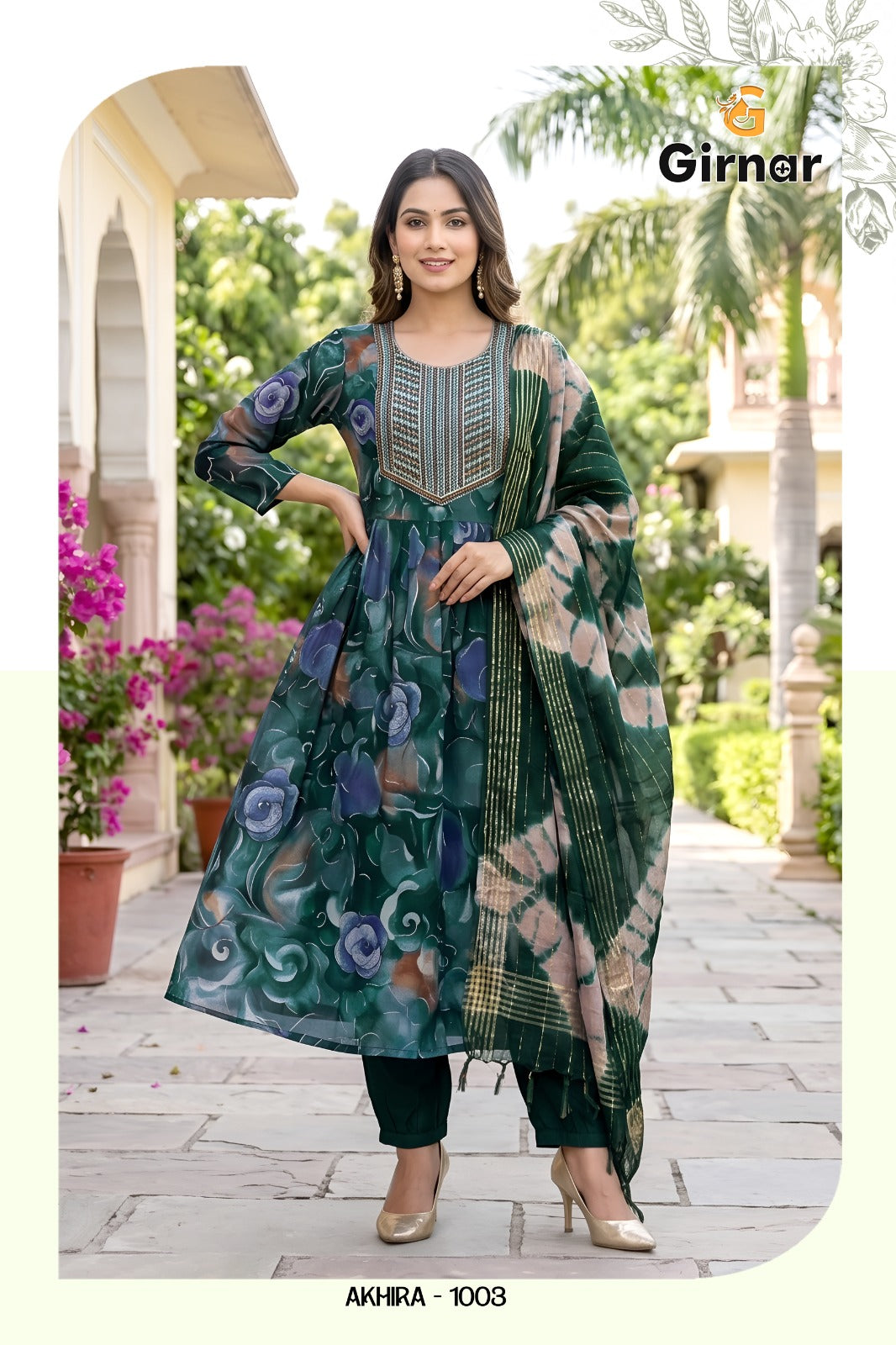 Akhira Vol 1 Girnar Vertican Readymade Anarkali Suits Supplier