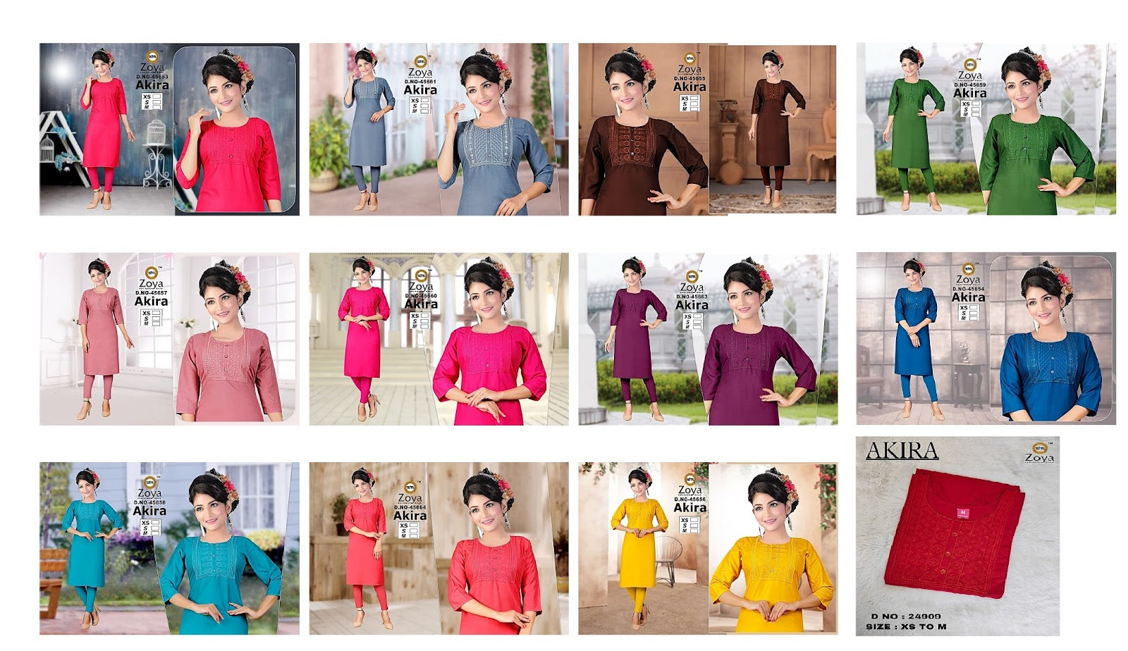 Akira 06 Zoya Rayon Kurtis Wholesaler India