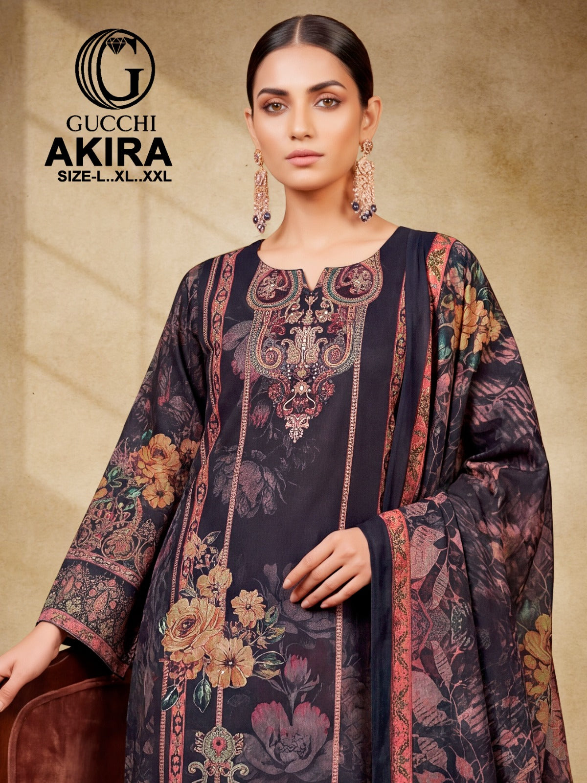 Akira 1053-1060 Gucchi Viscose Modal Readymade Pant Style Suits Exporter Gujarat