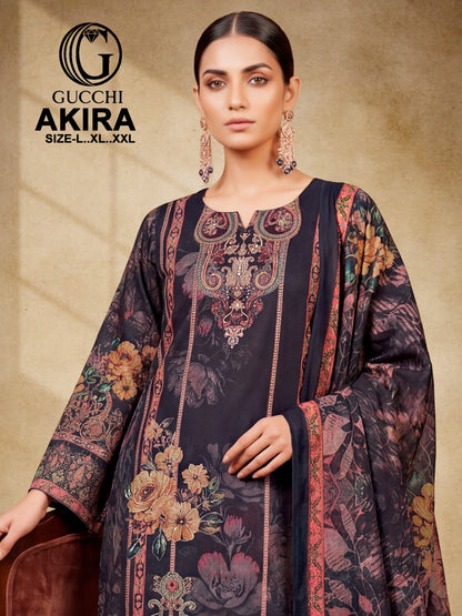 Akira 1053-1060 Gucchi Viscose Modal Readymade Pant Style Suits Exporter Gujarat