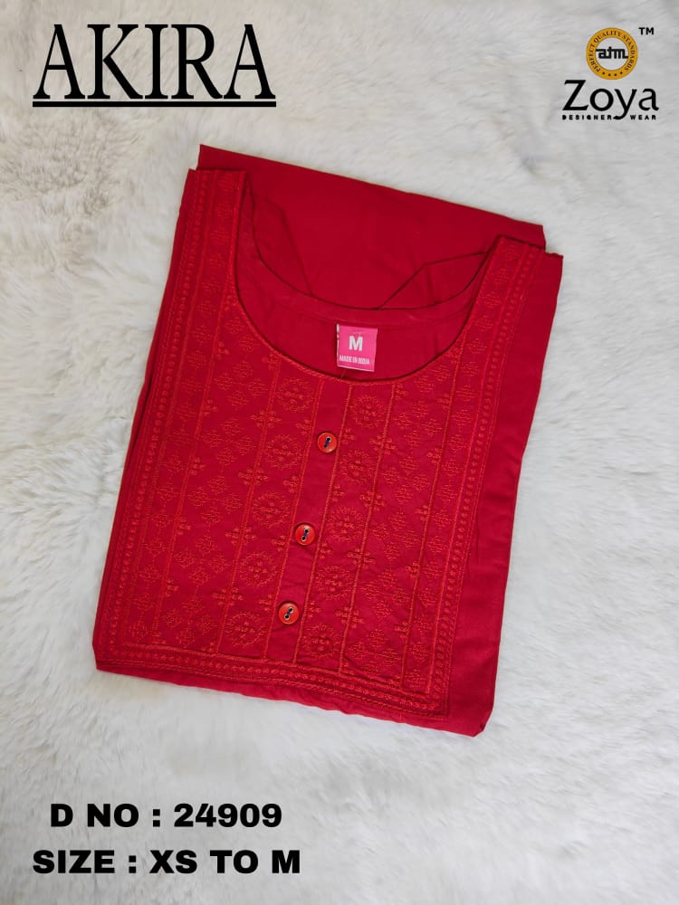 Akira 1811 Zoya Rayon Straight Cut Kurtis Supplier Gujarat