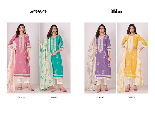 Akira 3276 Jay Vijay Cotton Pant Style Suits Wholesaler Ahmedabad