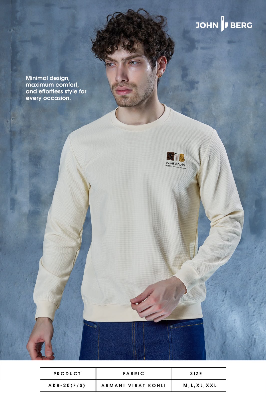 Akr 20 Full Sleeves John Berg Knit Mens Tshirts Exporter Gujarat