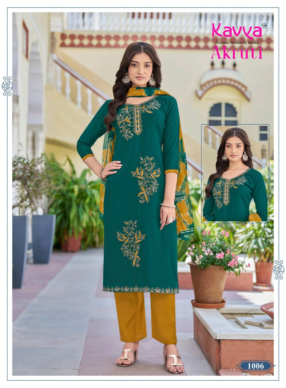 Akruti Vol 1 Kavya Roman Silk Readymade Pant Style Suits Wholesale Price