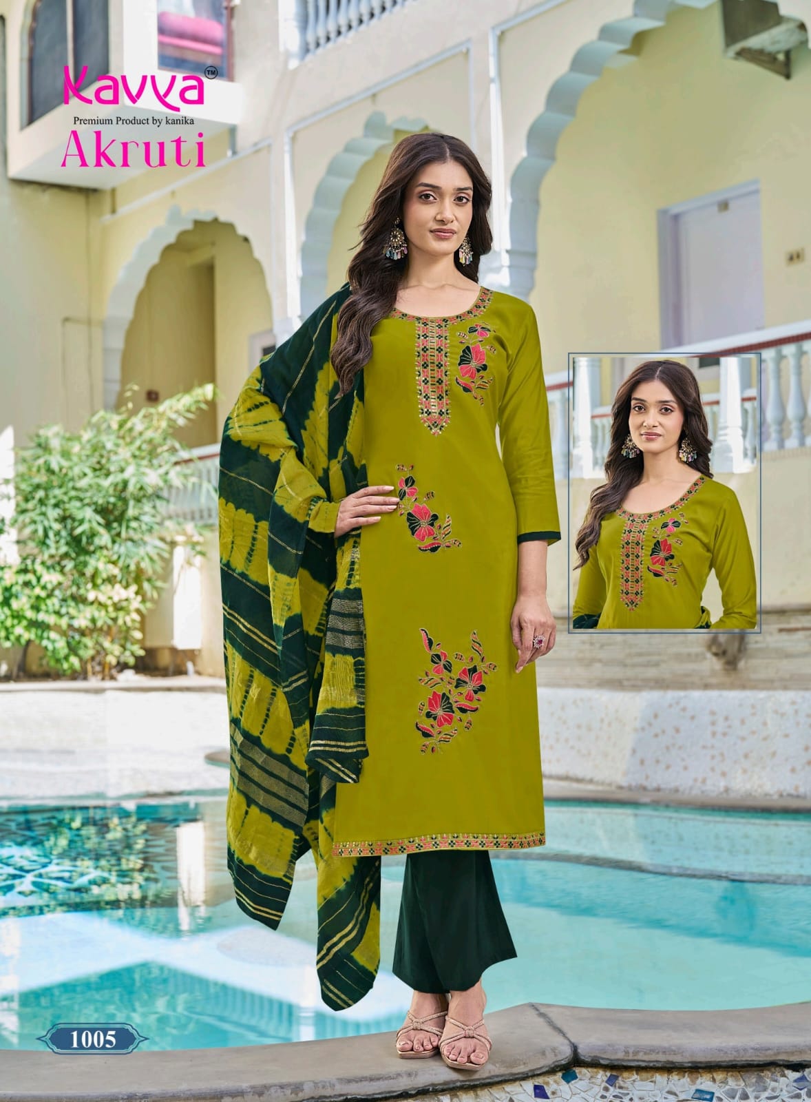 Akruti Vol 1 Kavya Roman Silk Readymade Pant Style Suits Wholesale Price