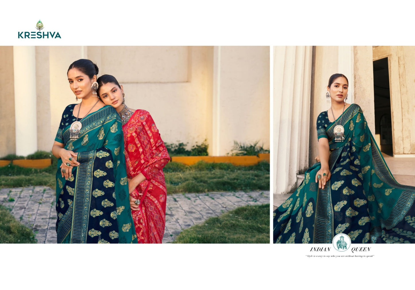 Akshara 1017-1020 Kreshva Georgette Sarees Wholesaler Ahmedabad