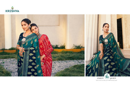 Akshara 1017-1020 Kreshva Georgette Sarees Wholesaler Ahmedabad