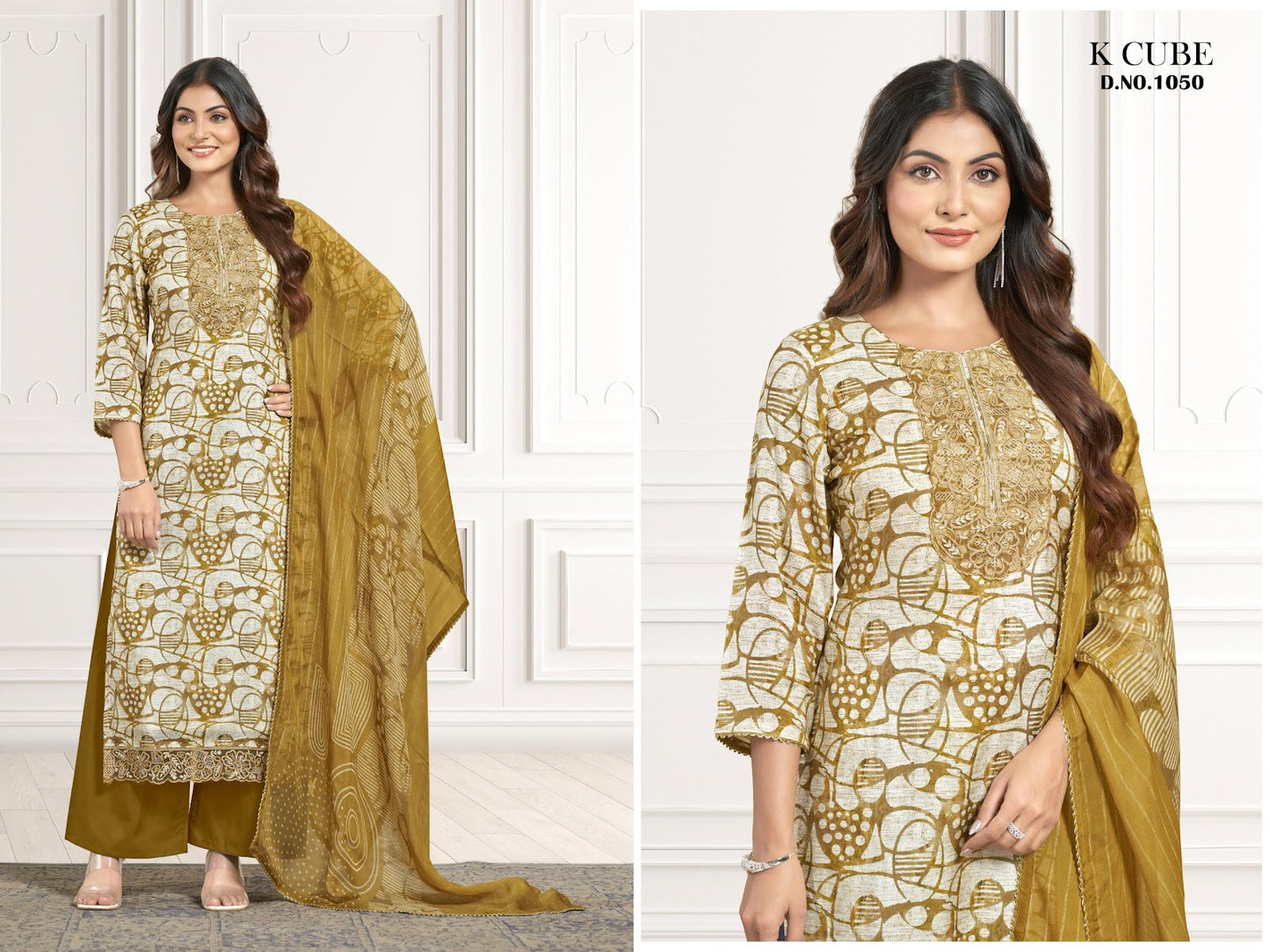 Akshara 1050 K Cube Muslin Pant Style Suits Exporter Gujarat
