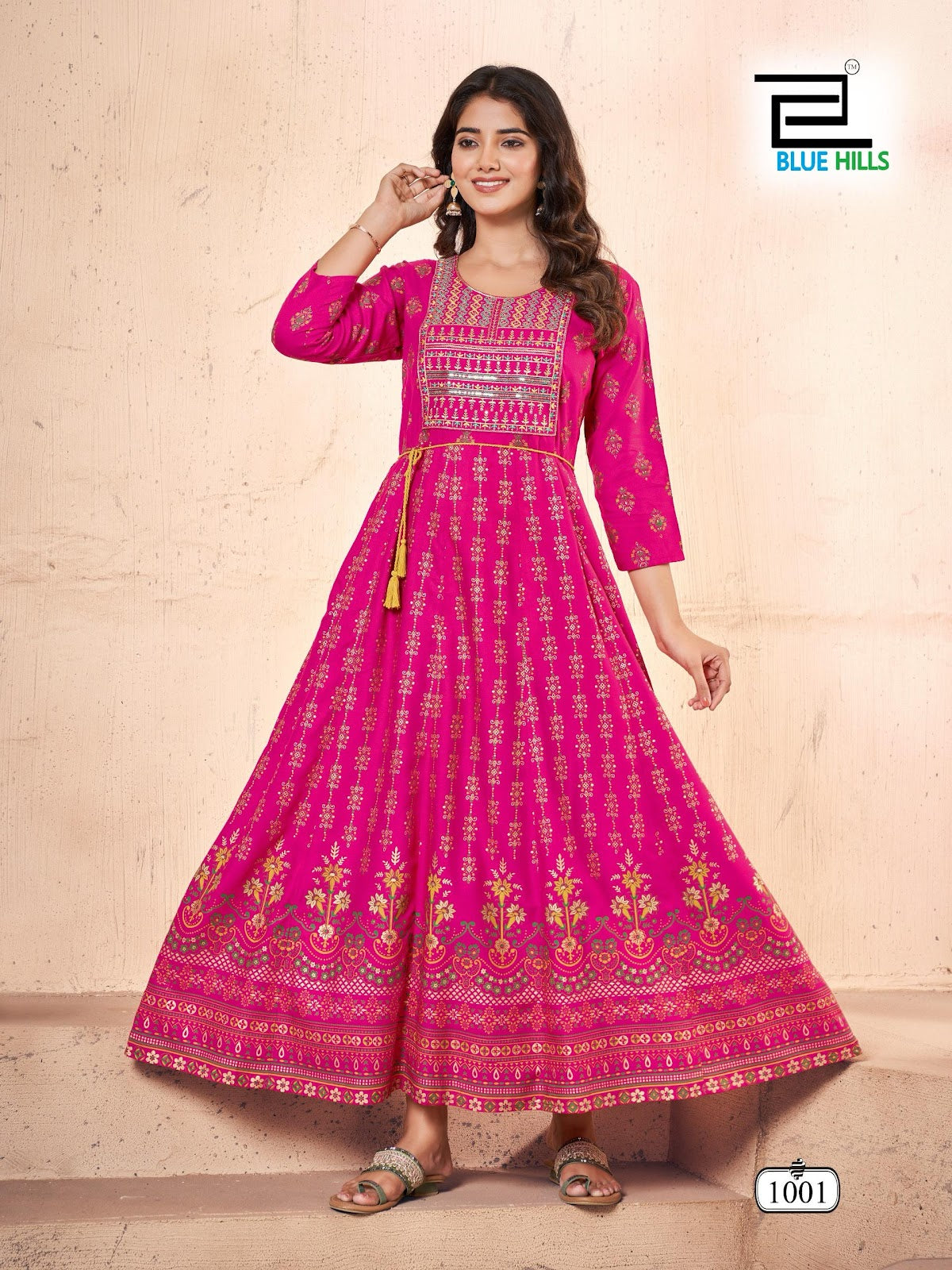 Akshara Bluehills Rayon 14Kg Anarkali Kurtis Manufacturer India