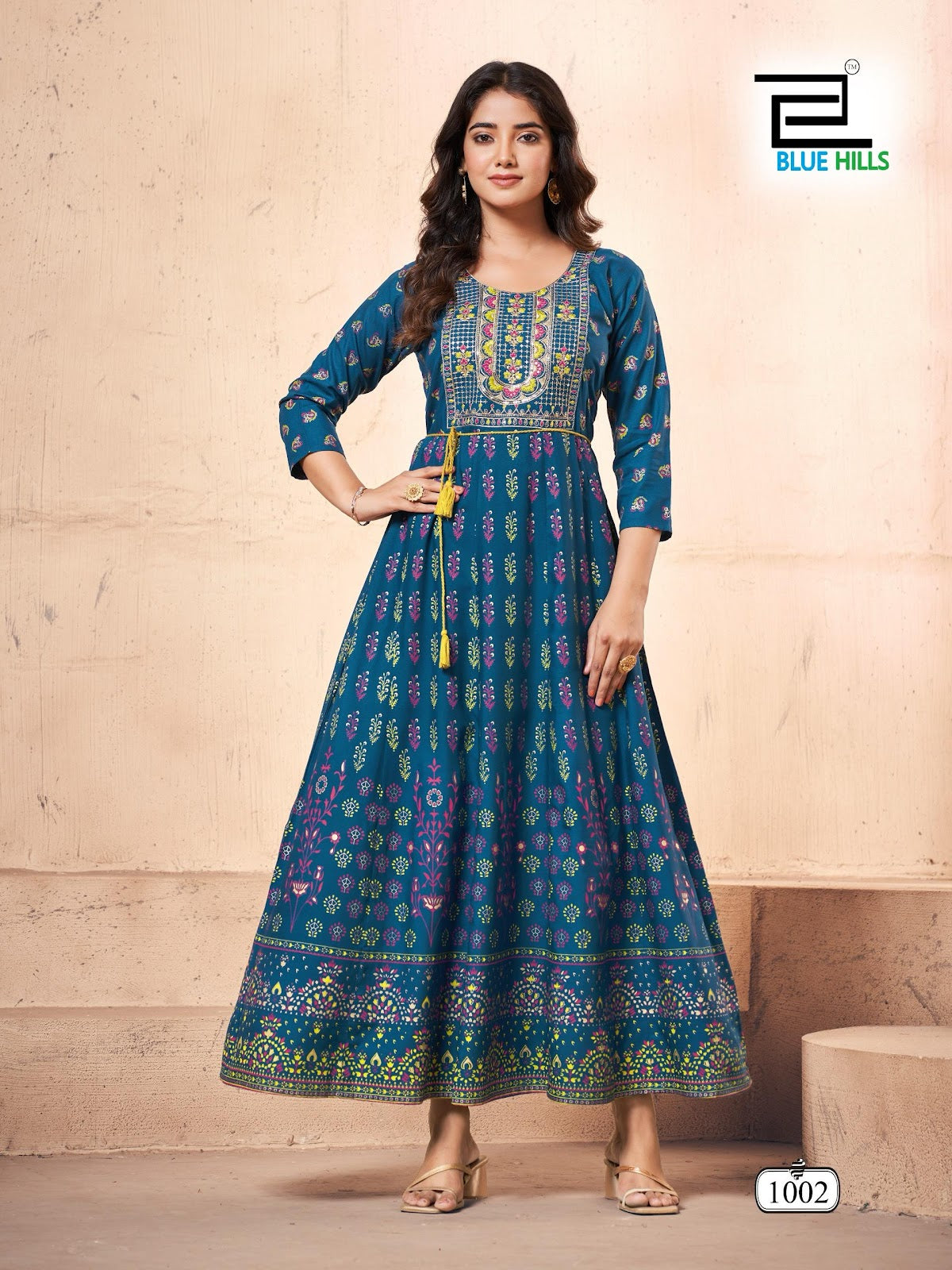 Akshara Bluehills Rayon 14Kg Anarkali Kurtis Manufacturer India