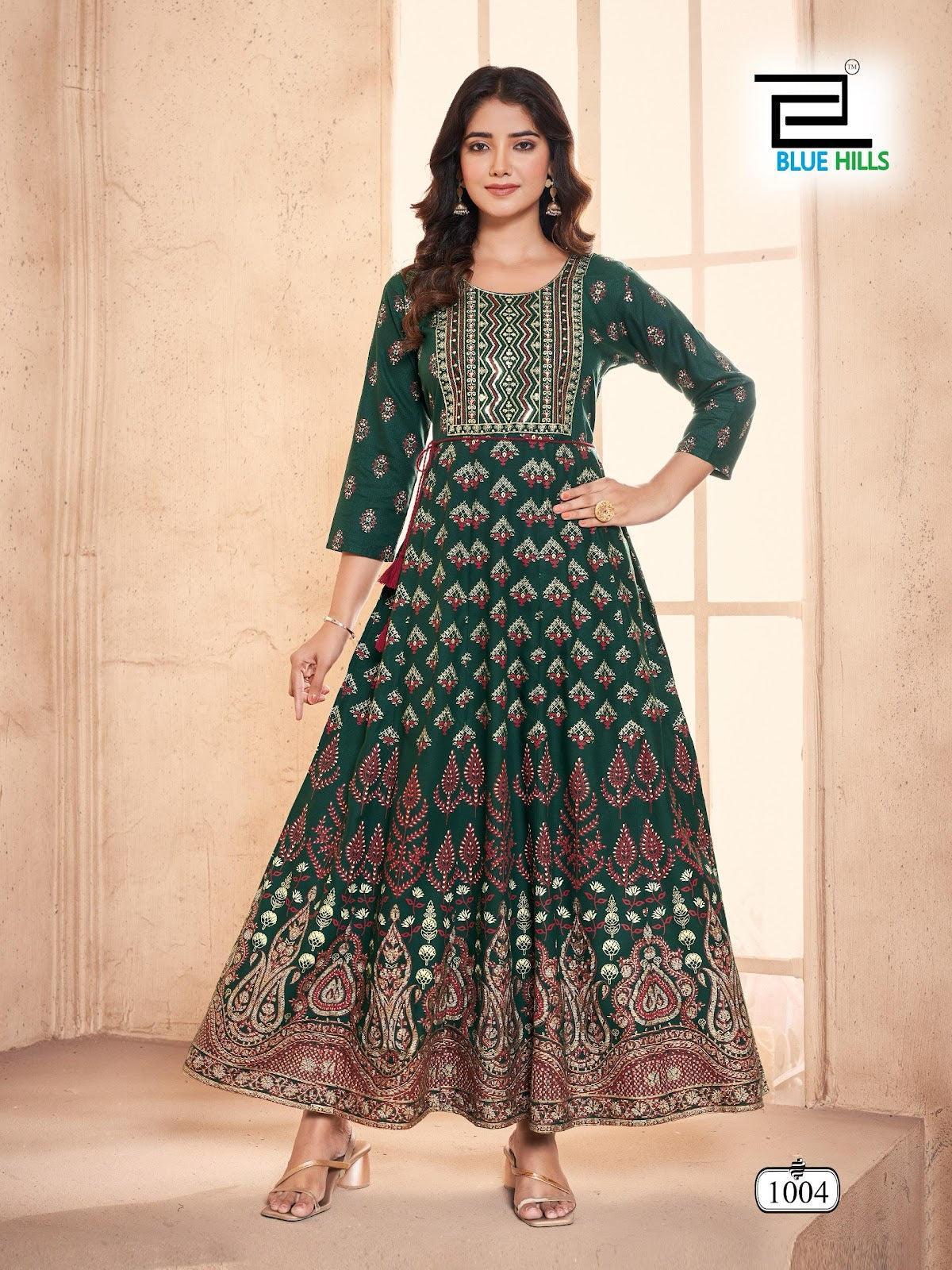 Akshara Bluehills Rayon 14Kg Anarkali Kurtis Manufacturer India