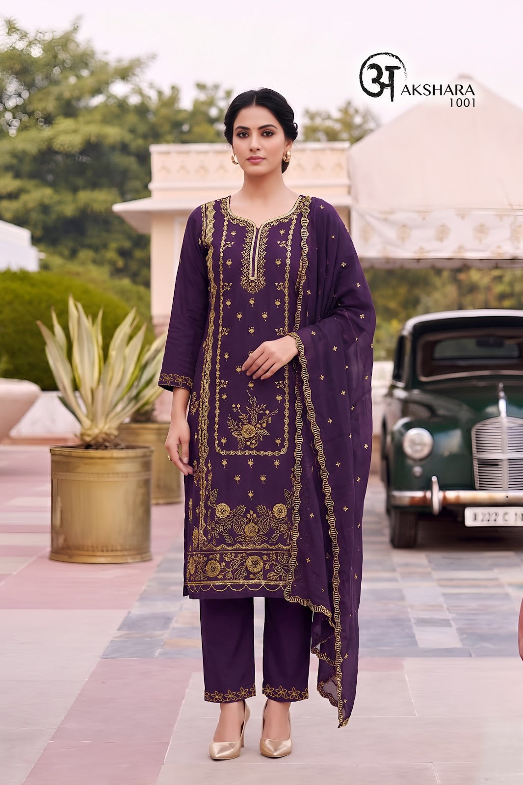 Akshara Majisa Reyon Readymade Pant Style Suits Manufacturer India