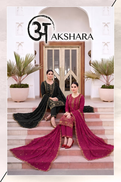 Akshara Majisa Reyon Readymade Pant Style Suits Manufacturer India