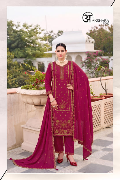 Akshara Majisa Reyon Readymade Pant Style Suits Manufacturer India