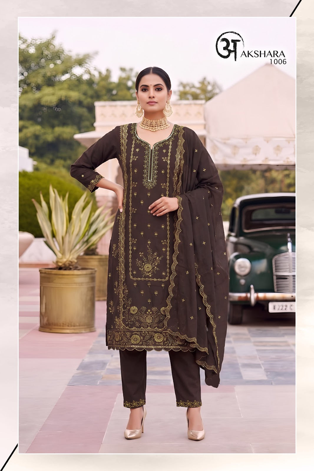 Akshara Majisa Reyon Readymade Pant Style Suits Manufacturer India