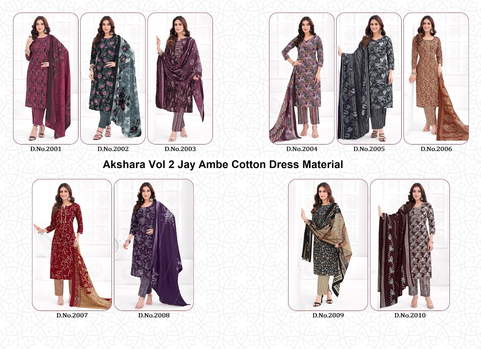 Akshara Vol 2 Jay Ambe Cotton Dress Material Manufacturer Gujarat