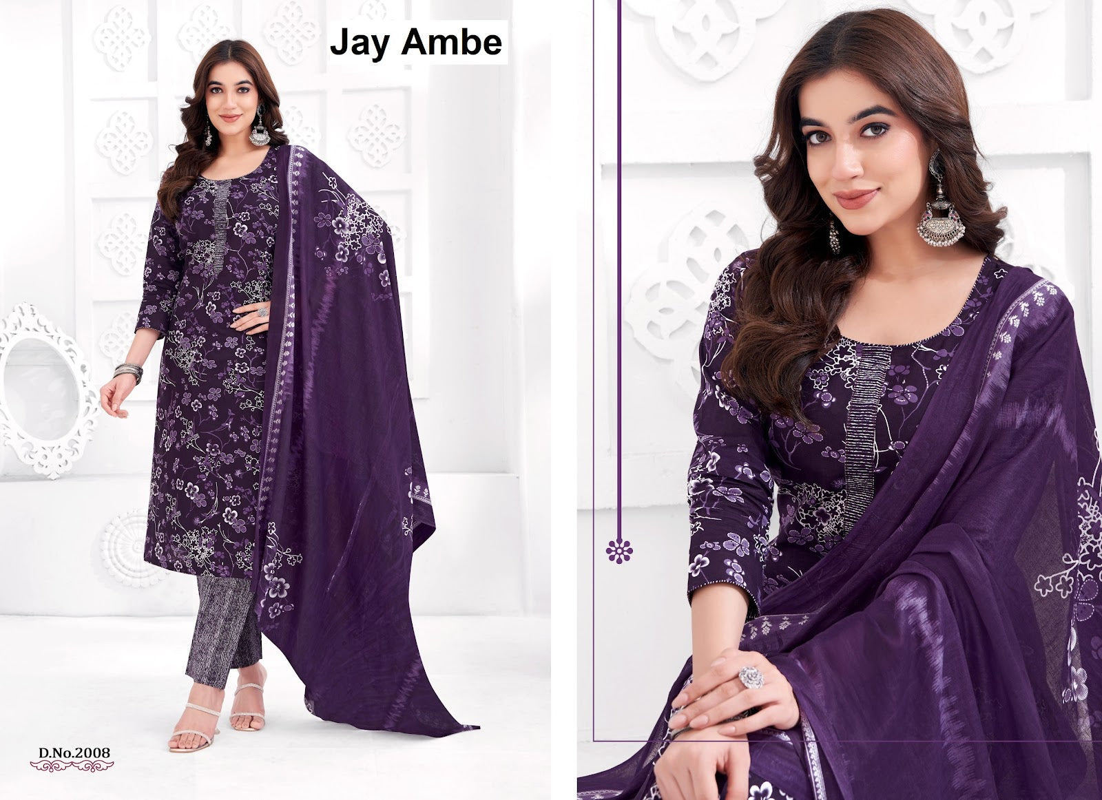 Akshara Vol 2 Jay Ambe Readymade Cotton Pant Suits Wholesale Price