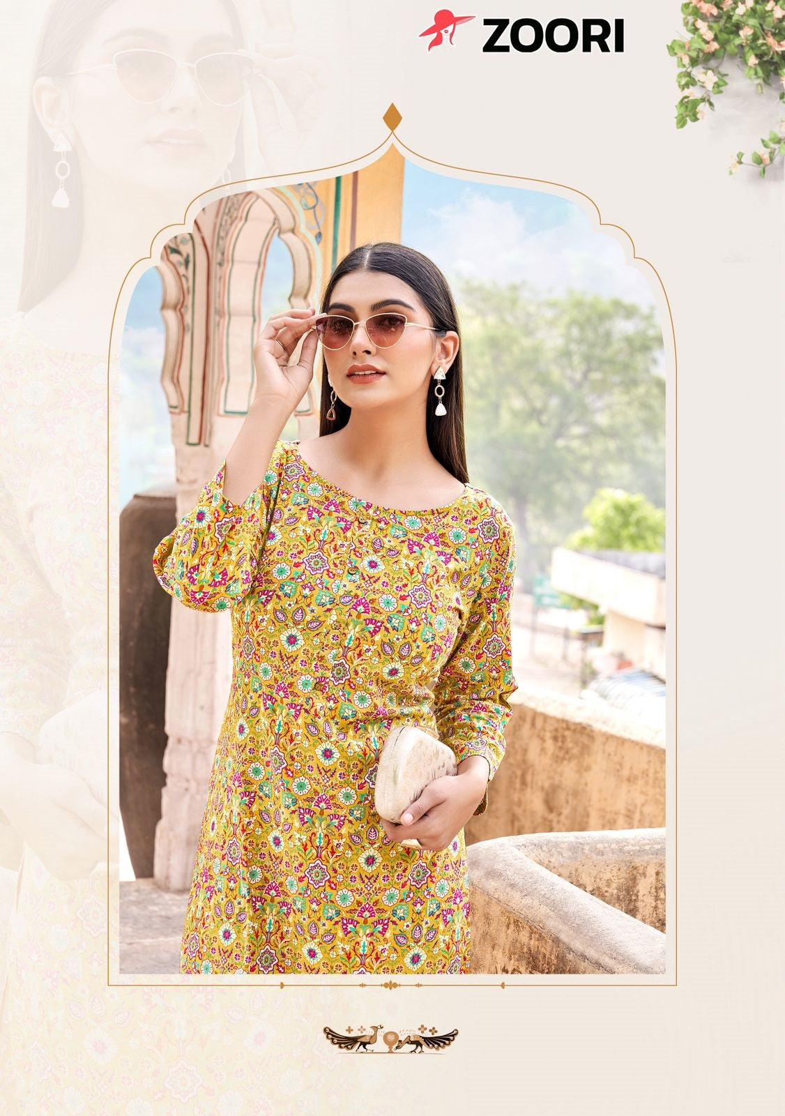 Akshara Vol 31 Zoori Rayon Long Straight Kurti Manufacturer