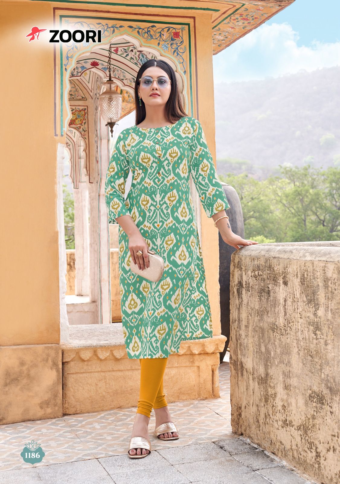 Akshara Vol 31 Zoori Rayon Long Straight Kurti Manufacturer