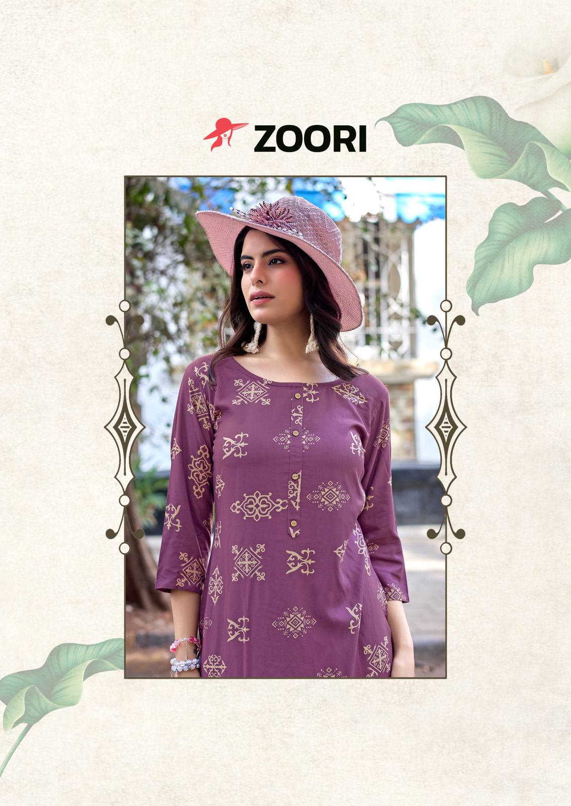 Akshara Vol 33 Zoori Rayon Long Straight Kurti Exporter Gujarat