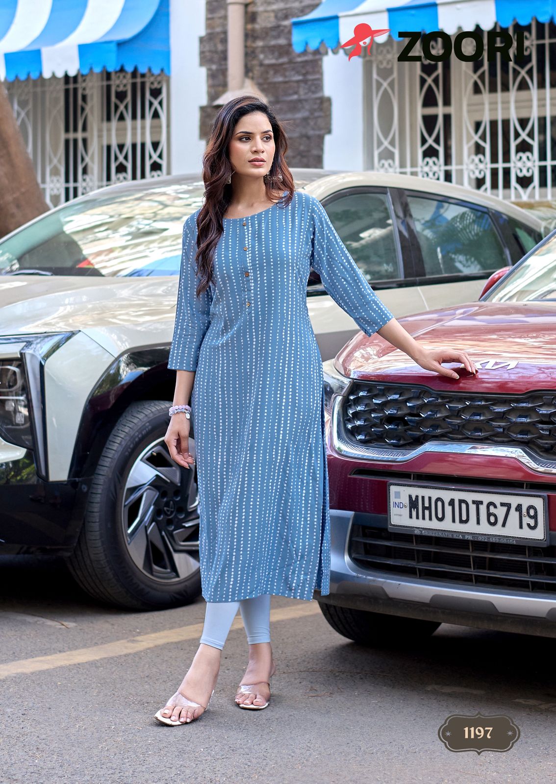 Akshara Vol 33 Zoori Rayon Long Straight Kurti Exporter Gujarat