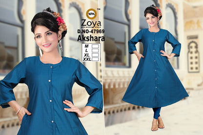 Akshara Zoya Vertican Anarkali Kurtis Wholesaler Gujarat