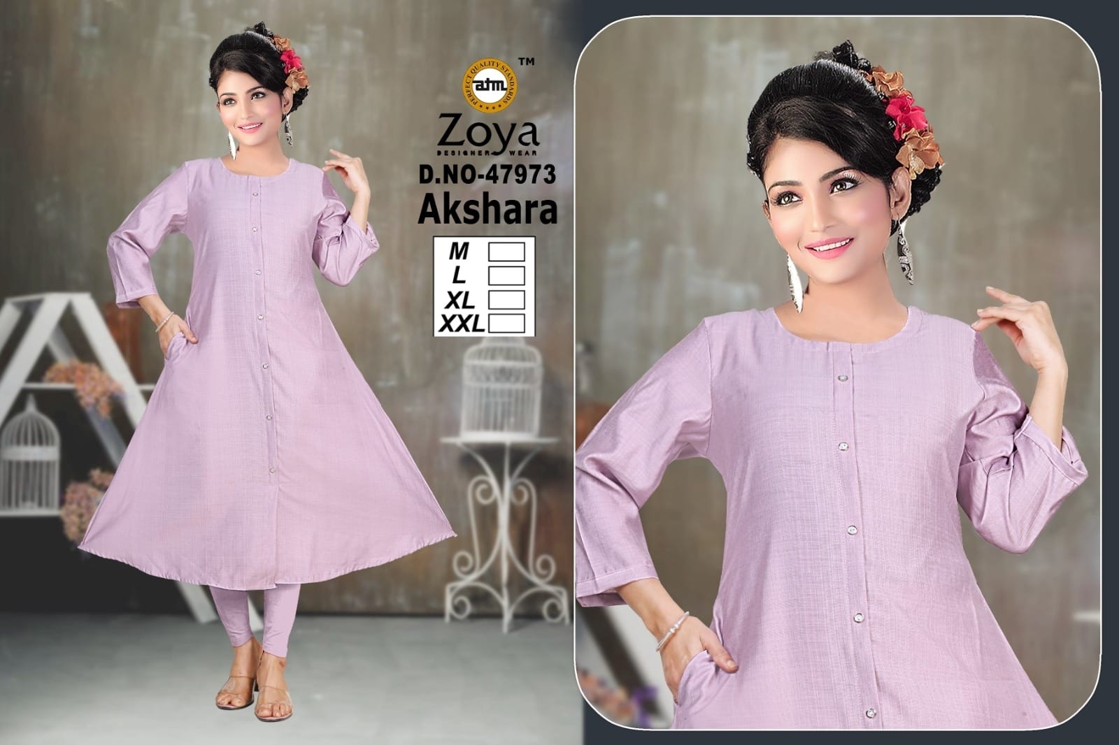 Akshara Zoya Vertican Anarkali Kurtis Wholesaler Gujarat