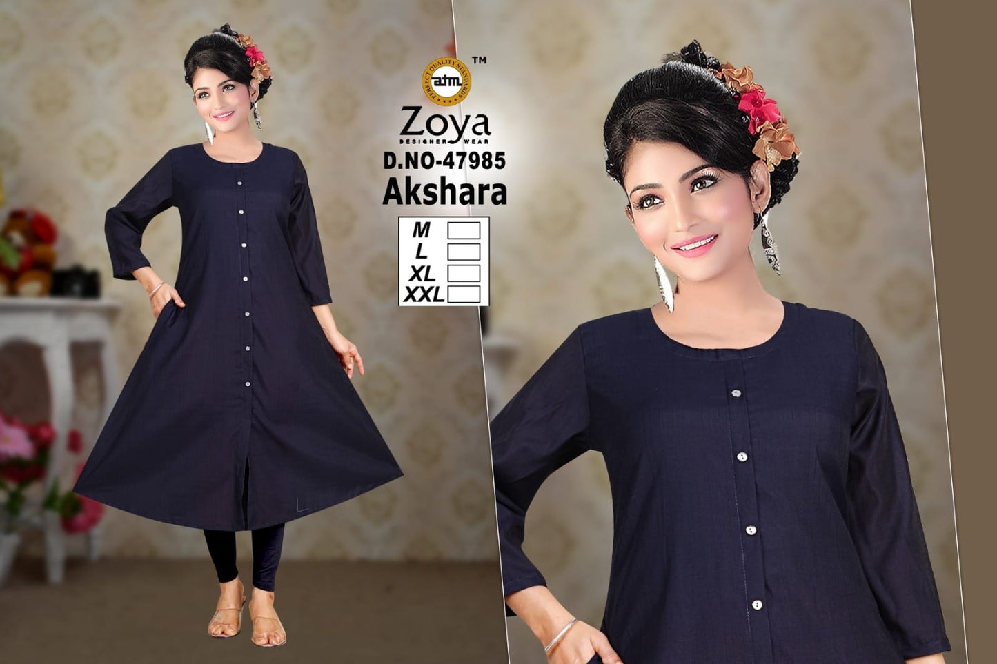 Akshara Zoya Vertican Anarkali Kurtis Wholesaler Gujarat