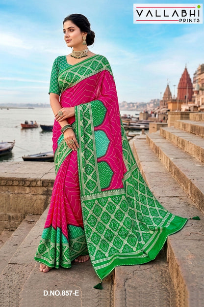 Akshita Vol 8 Vallabhi Prints Moss Sarees Manufacturer India