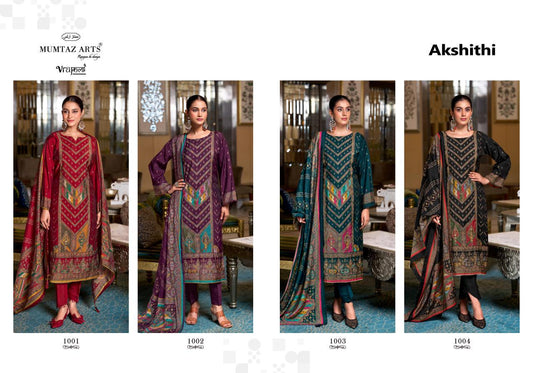 Akshithi Mumtaz Arts Viscose Muslin Karachi Salwar Suits Supplier Ahmedabad