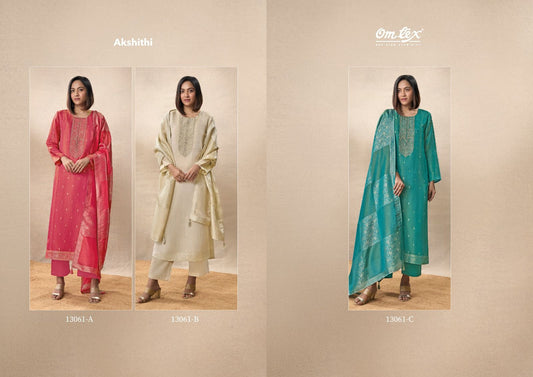 Akshithi Omtex Silk Plazzo Style Suits Wholesaler India