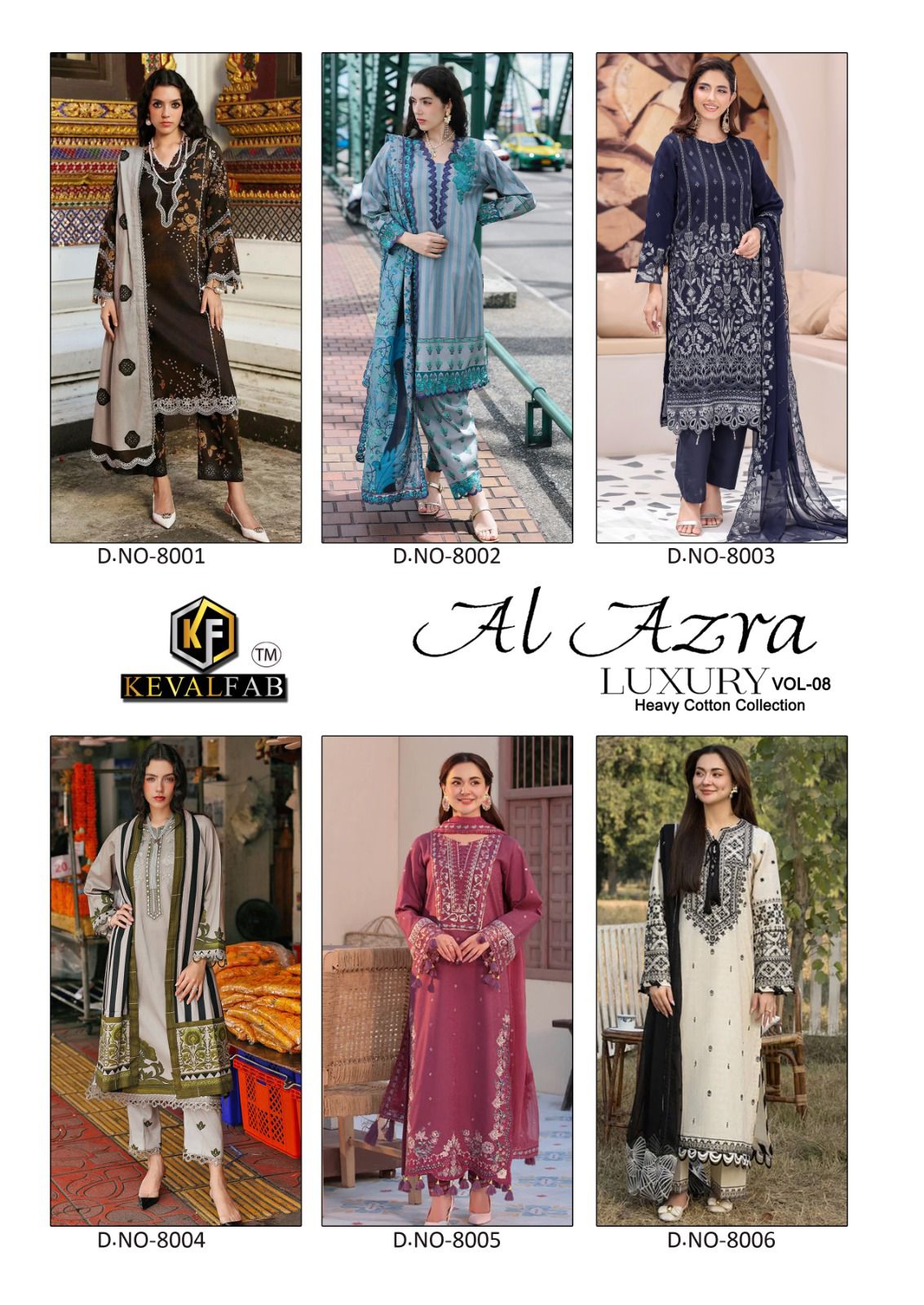Al Azara 8 Keval Fab Cotton Karachi Salwar Suits Exporter Ahmedabad
