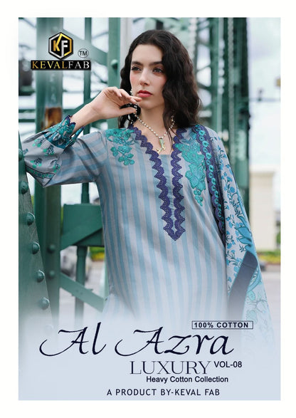 Al Azara 8 Keval Fab Cotton Karachi Salwar Suits Exporter Ahmedabad