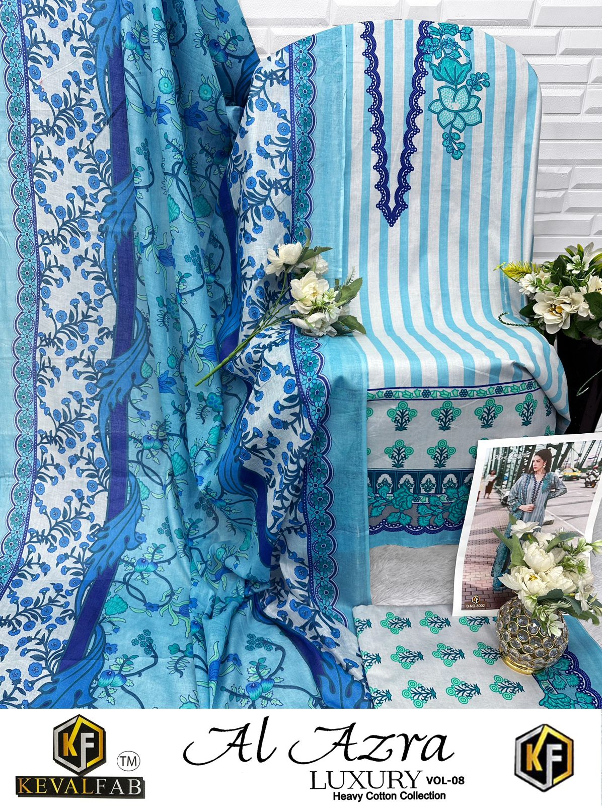 Al Azara 8 Keval Fab Cotton Karachi Salwar Suits Exporter Ahmedabad