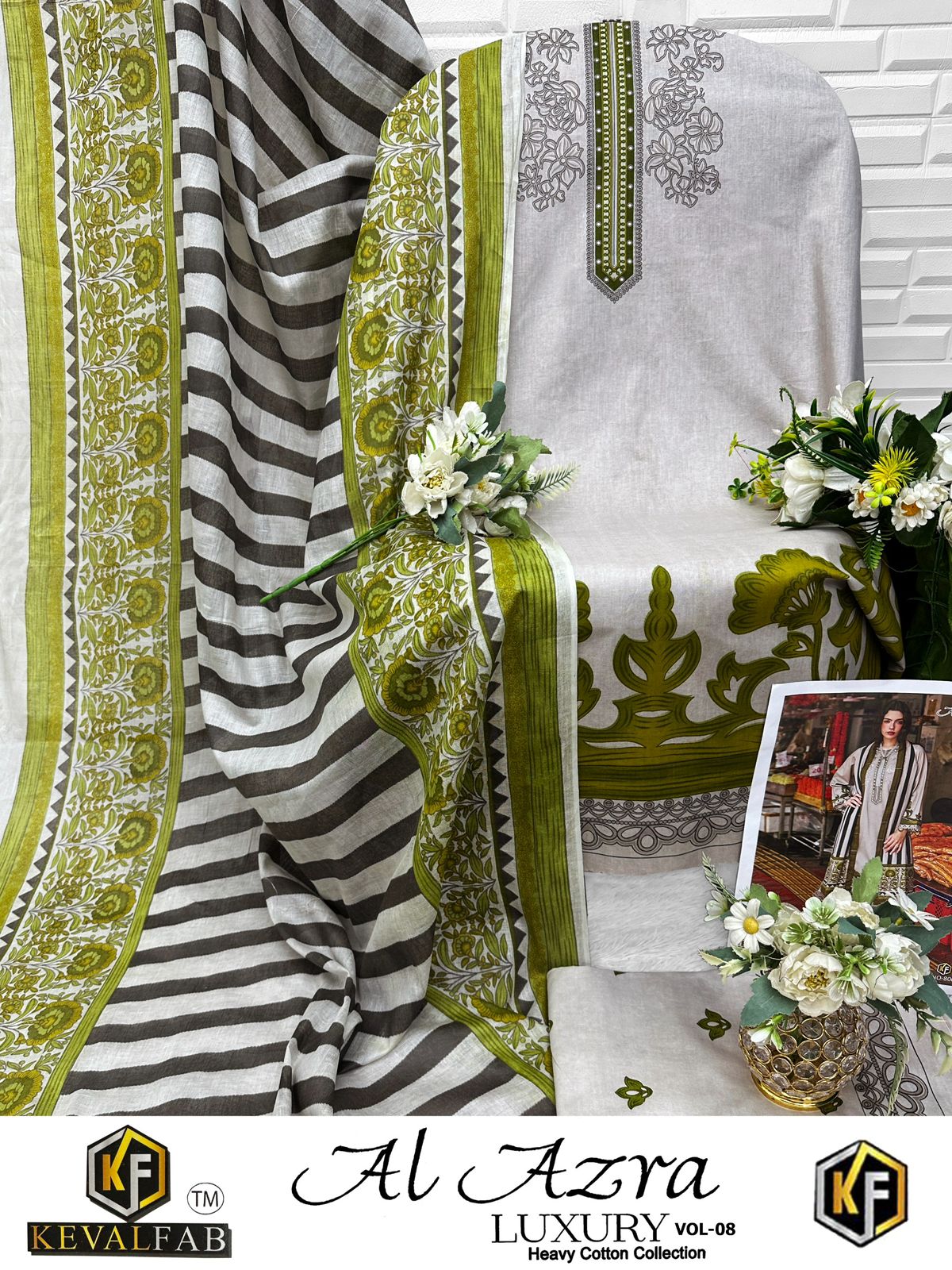 Al Azara 8 Keval Fab Cotton Karachi Salwar Suits Exporter Ahmedabad