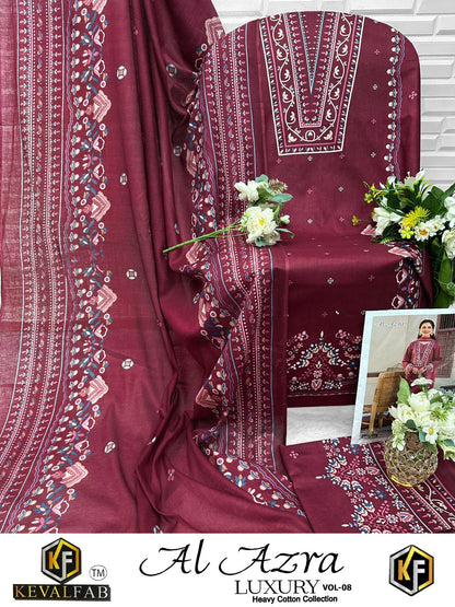 Al Azara 8 Keval Fab Cotton Karachi Salwar Suits Exporter Ahmedabad